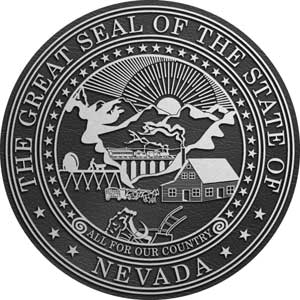 Aluminum State Seal nevada, nevada aluminum plaque